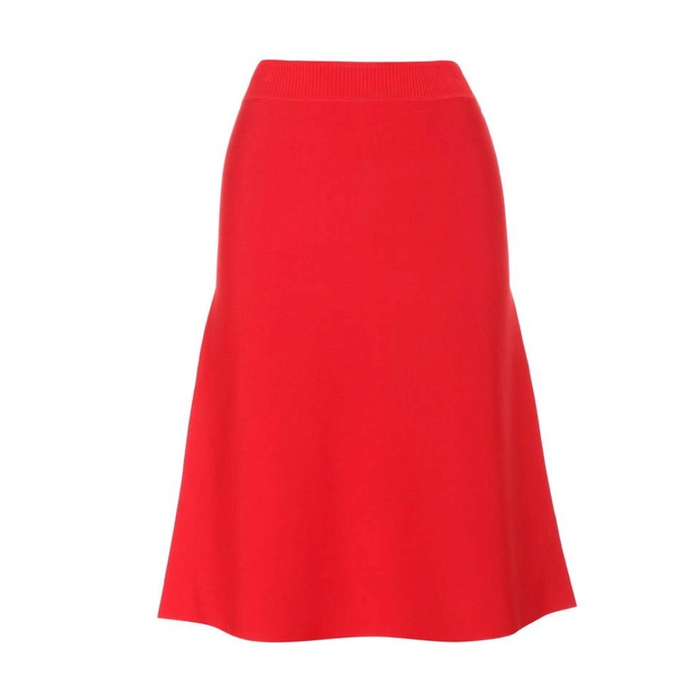 NEW T By Alexander Wang A Line Skirt Lipstick Red
